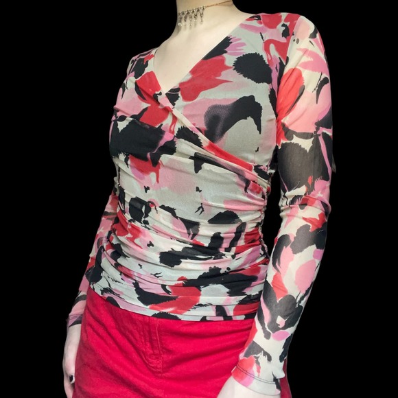 Y2k Fairy Grunge Mesh Nylon Long Sleeve Top Small - Picture 12 of 15